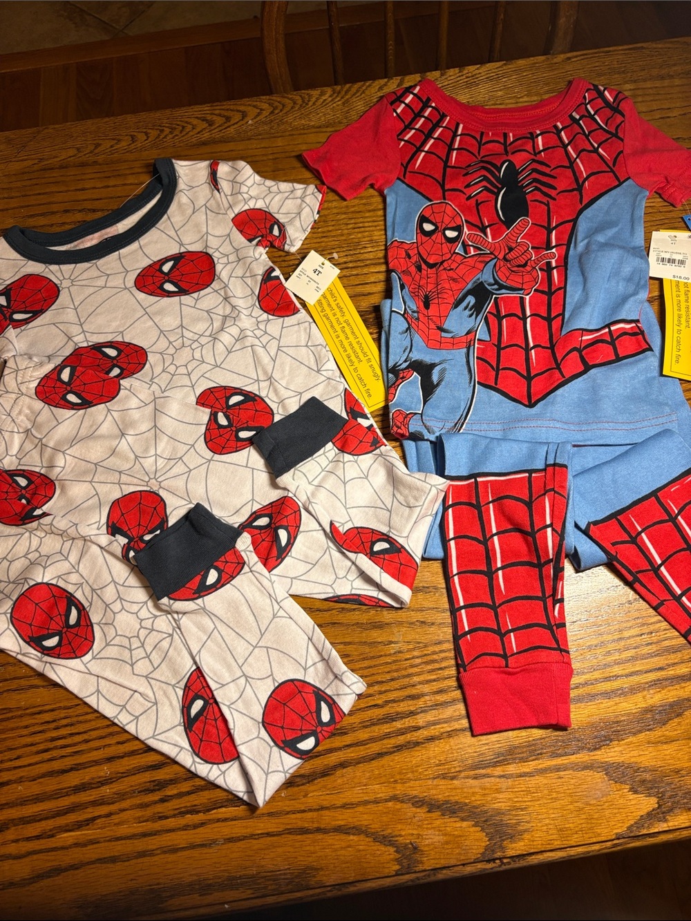 Marvel Spider-Man Kids Pajama Set - Red, Blue & White